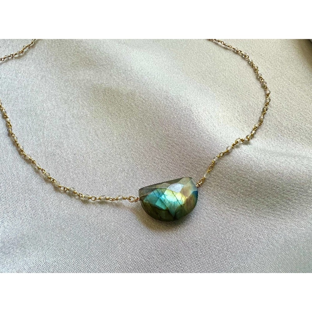 *Sloane* Labradorite Gemstone Rosary Choker